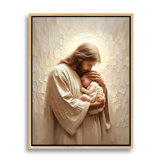 Jesús sosteniendo a un bebé - Lienzo